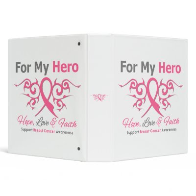 Breast Cancer For My Hero Binder by giftsforawareness