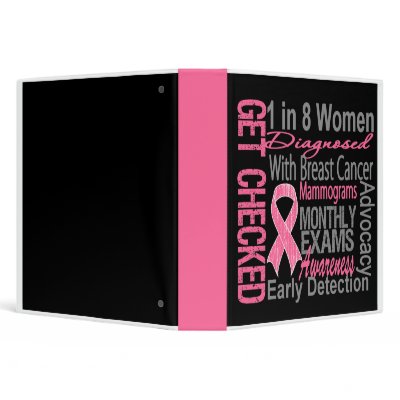 Breast Cancer Get Checked Awareness Binder by cancerapparel