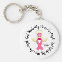 Breast Cancer God Made My Hero An Angel Keychains