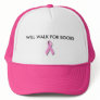 BREAST CANCER  HAT  WILL WALK FOR BOOBS