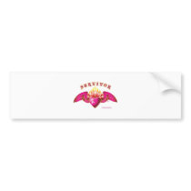 Breast Cancer Heart and Flame Bumper Stickers