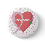 Breast Cancer Heart Customizable Button