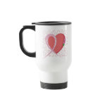 Breast Cancer Heart Customizable Travel Mug