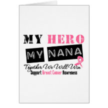 Breast Cancer HERO My Nana Greeting Card