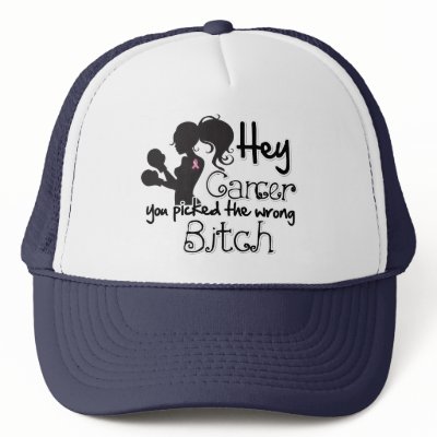 Breast Cancer Hey You Picked The Wrong Bitch Mesh Hats by cancerapparel