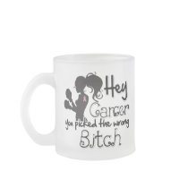 Breast Cancer Hey You Picked The Wrong Bitch Coffee Mug