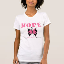 Breast Cancer Hope Butterfly T-shirts
