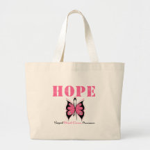 Breast Cancer Hope Butterfly Tote Bag
