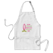 Breast Cancer Hope Courage Strength Aprons
