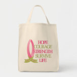 Breast Cancer Hope Courage Strength Bag