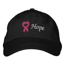 Breast Cancer Hope Embroidered Baseball Cap