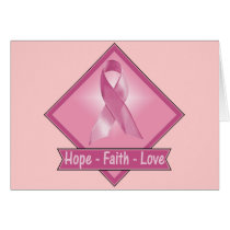 Breast Cancer Hope Faith Love Card