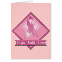 Breast Cancer Hope Faith Love Greeting Cards
