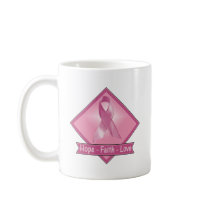 Breast Cancer Hope Faith Love Mugs