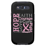 Breast Cancer Hope Faith Motto Samsung Galaxy SIII Cases