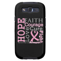 Breast Cancer Hope Faith Motto Samsung Galaxy SIII Cases