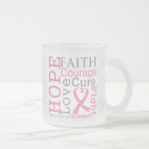 Breast Cancer Hope Faith Motto Coffee Mug