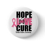 Breast Cancer Hope Love Cure Buttons