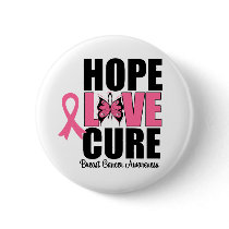 Breast Cancer Hope Love Cure Buttons