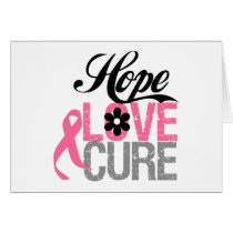 Breast Cancer HOPE LOVE CURE Gifts Cards