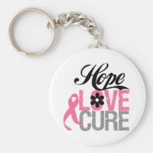 Breast Cancer HOPE LOVE CURE Gifts Key Chains