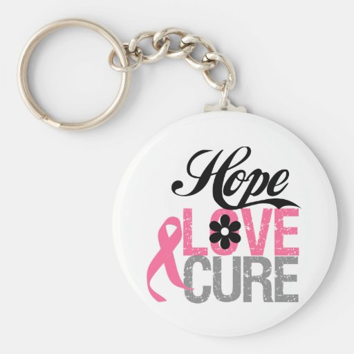 Breast Cancer HOPE LOVE CURE Gifts Key Chains