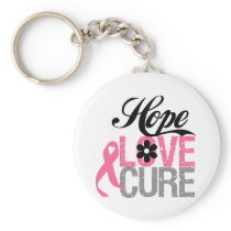 Breast Cancer HOPE LOVE CURE Gifts Key Chains