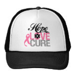 Breast Cancer HOPE LOVE CURE Gifts Mesh Hats