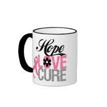 Breast Cancer HOPE LOVE CURE Gifts Mug