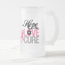Breast Cancer HOPE LOVE CURE Gifts Mug