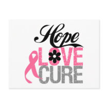 Breast Cancer HOPE LOVE CURE Gifts Post Cards
