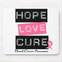 Breast Cancer Hope Love Cure Mouse Mat