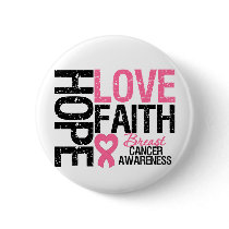 Breast Cancer Hope Love Faith Pins