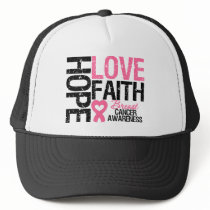 Breast Cancer Hope Love Faith Mesh Hats