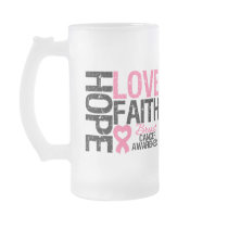 Breast Cancer Hope Love Faith Mug
