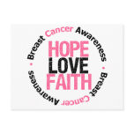 Breast Cancer Hope Love Faith Post Card