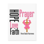 Breast Cancer Hope Love Faith Prayer Cross Postcards