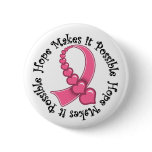 BREAST CANCER Hope Makes it  Possible Pinback Buttons