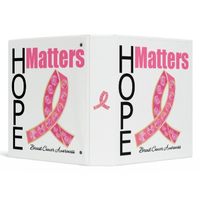Breast Cancer Hope Matters Jewelled Ribbon Binder by giftsforawareness