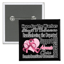 Breast Cancer Hope Tribute Collage Pinback Button