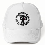 Breast Cancer I Fight Like A Girl Pose Trucker Hat