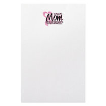 Breast Cancer I Miss My Mom Custom Stationery