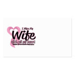 Breast Cancer I Miss My Wife Business Card Template