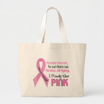 Breast Cancer I Proudly Wear Pink 1 Canvas Bags