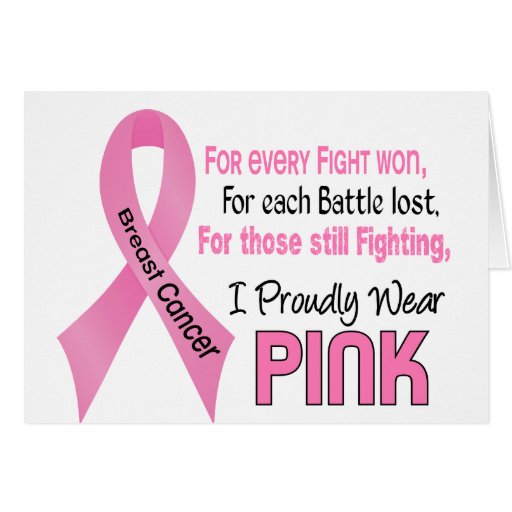 Breast Cancer I Proudly Wear Pink 1 Card