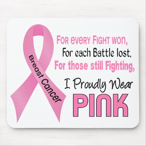 Breast Cancer I Proudly Wear Pink 1 Mousepad