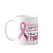 Breast Cancer I Proudly Wear Pink 1 Coffee Mugs