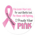 Breast Cancer I Proudly Wear Pink 1 stickers
