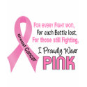 Breast Cancer I Proudly Wear Pink 1 t-shirts