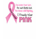 Breast Cancer I Proudly Wear Pink 1 t-shirts
